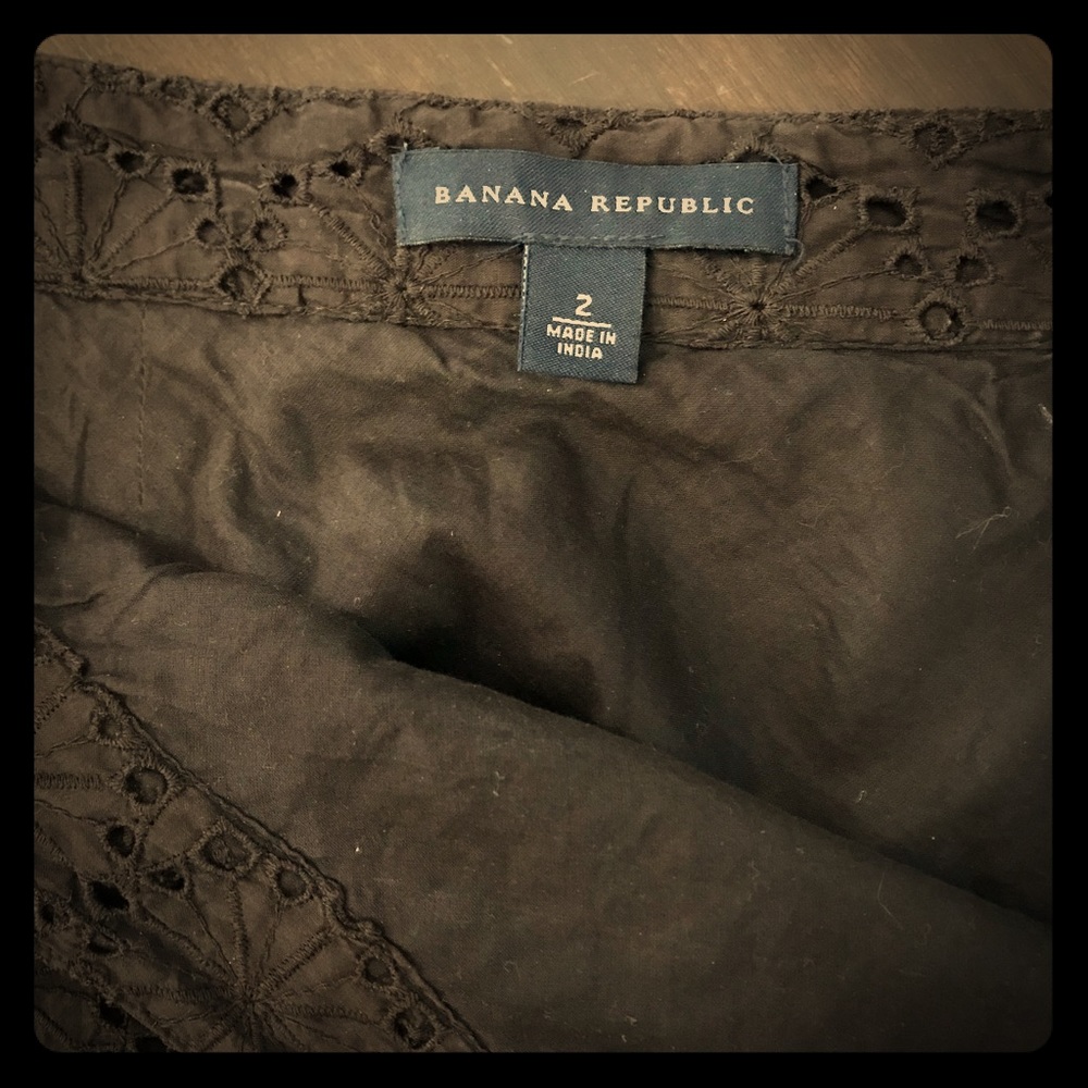 Brown eyelet skirt